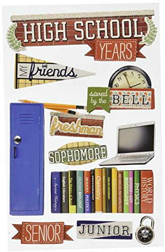 3D Sticker 4.5x7 Sheet-High School