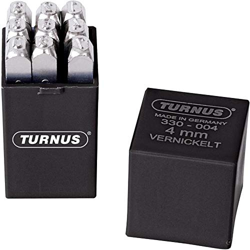 Turnus 330-005 Schlagzahlensatz Schrifthöhe vernickelt 9-teilig, 5mm, 1 Stück