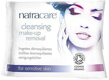 Natracare Cleansing Makeup Remover Wipes, For Sensitive Skin, COSMOS Organic Cotton cloth enriched with Aloe Vera and Vitamin E | 20 Wipes x 1 Pack (20 Wipes)