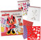 alles-meine.de GmbH XL Malbuch/Malblock/Bastelbuch - Minnie Mouse - incl. Namen - Schablonen + Sticker/Aufkleber + Buntpapier - Anzieh Malvorlagen zum Ausmalen Malspaß ..