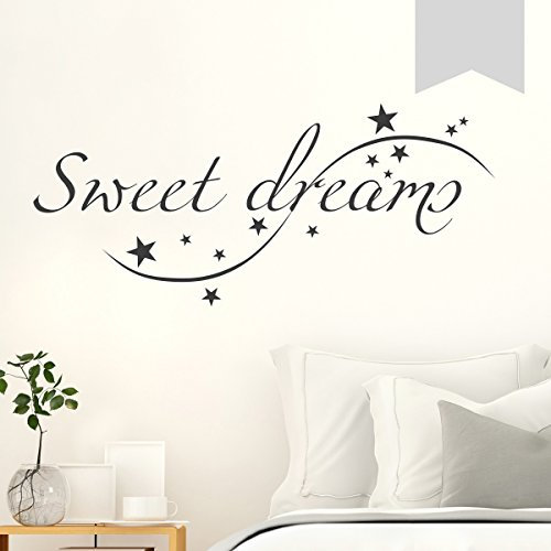 WANDKINGS Wandtattoo - Sweet Dreams - 50 x 22 cm - Hellgrau - Wähle aus 5 Größen & 35 Farben
