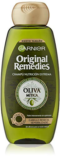 Garnier Original Remedies Shampoo, extrem nährend, Olivgrün, für trockenes und empfindliches Haar, 300 ml