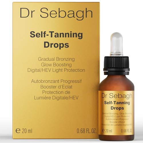 Dr Sebagh Self-Tanning Drops - 20 ml | Streak-Free & Scent-Free | Enjoy Sun-Free Golden Radiance In Just A Few Hours | Mix with Moisturiser for Easy Application | Create Gently Bronzed Tan Skin