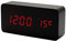 Lancoon HöLzerne Digitaluhr Multifunktions Led Wecker Mit Uhrzeit/Datum/Temperaturanzeige Und Sprachsteuerung Für Home Office Reisen AC11Black_Red