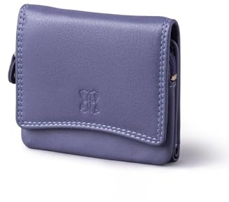 Lakeland Leather Ladies Small Leather Flapover Purse in Purple