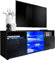 Generic ExtremeFurniture T38 TV Lowboard, Karkasse in Schwarz Matt/Front in Schwarz Hochglanz ohne LEDs