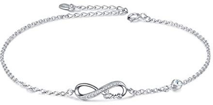 AOBOCO Infinity Armband Damen Sterling Silber 925 Unendlichkeitszeichen Armbänder