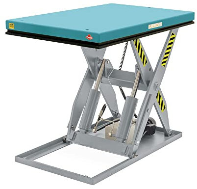 Ameise Elektro-Scheren-Hubtisch SLT mit Einfach-Schere | 1.000 kg Tragkraft | 190-1.010 mm Hubbereich | stufenlose hydraulische Höhenverstellung mit Bedienteil | 1.300 x 800 mm Plattform