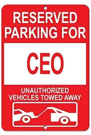None Branded Reserved Parking for CEO Blechschild Retro Metall Poster Vintage Kunst Schild Schilder Hof Garten Tür Cafe Pub Toilette Geburtstag Weihnachten Geschenk