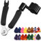 3 in 1 Guitar String Winder Cutter and Bridge Pin Puller, String Winder Acoustic Electric Guitar String Winder Tool,Guitar Repair Tool with 16 Pieces Guitar Picks