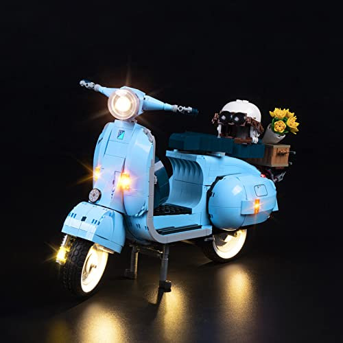 cooldac LED Licht Kit für Lego Vespa 125 Vintage Roller Modellbausatz, Led Beleuchtungs Set Kompatibel mit Lego 10298, Einfache Version (nur Lichter, Keine Lego-Modelle)