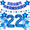 Luftballons 22. geburtstag mann deko blau,Geburtstagsdeko 22 jahre mann,Folienballon 22 Geburtstag Dekoration männer,deko 22. Geburtstag Mann Deko blau,geburtstags banner 22 geburtstag deko