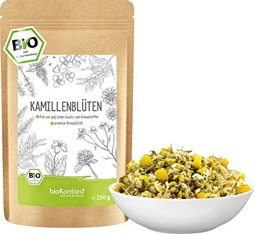 Kamillentee BIO | Kamillenblüten getrocknet, ganz und lose aus kontrolliert biologischem Anbau von bioKontor (250 g)