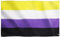 Runesol Bandera Género No Binario, 91x152cm, (3ft x 5ft) Bandera Orgullo, 4 Arandelas, Ojal en Cada Esquina, LGBTQ+, Desfile, Festival, Fiesta, Carnaval, Premium, Interior, Exterior, Colores Vívidos