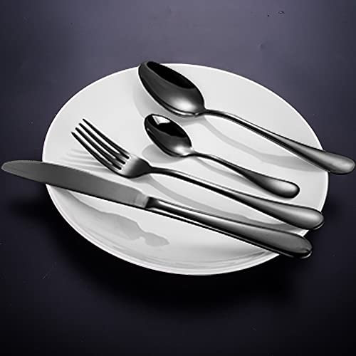 Juego de cubiertos KANBUN, juego de cubiertos para 9 personas. Juegos de cubiertos de lujo, juego de cubiertos pulidos con espejo, aptos para lavavajillas, cubiertos de mesa elegantes para el