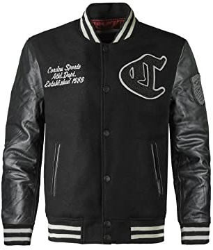 Cordon Sport Herren College Lederjacke Team (as3, alpha, s, regular, regular, pure black)