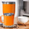 20oz Insulated Stainless Steel Tumbler Double Wall Vacuum Insulated Travel Coffee Mug Set with Lid, Powder Coated Leak-Proof Great for Ice Drinks and Hot Beverage - Orange