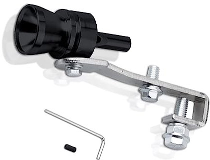 Turbo sound,Turbo sound whistle, Auspuff Sound Booster Pfeife,für Turbolader Pfeifen Im Auto,Universal Turbo Whistle Soundgenerator Tuning - Auspuffpfeife für Endrohre,Größe M(Schwarz)
