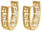 JOLCHIF Griechischer Schlüssel Ohrringe Gold Creolen U Form 14k Vergoldet Griechische Ohrringe Antiker Schmuck
