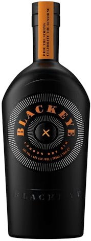 Blackeye Gin, 70cl - 40% ABV London Dry Gin from Rugby Legends Mike Tindall, James Haskell and Alex Payne - Citrus-Forward Artisanal Gin for the Ultimate Gin and Tonic