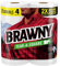 Brawny Tear-A-Square - Toallas de papel, 2 rollos dobles = 4 rollos regulares, 3 tamaños de hoja (cuarto, medio, completo), resistencia para todos los desastres, limpiezas y preparación de comidas