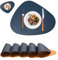 Platzsets Platzdeckchen Abwaschbar Rund,Tischsets rutschfest,Teller Untersetzer Rund,Tischset Lederoptik,Doppelseitigen Platzset und Untersetzer Teller 6er Set Oval(Blau&Gelb)