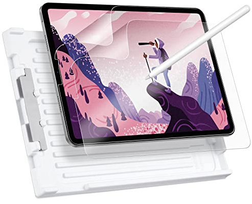 ESR 2 Pezzi Pellicola Protettiva per iPad Pro 12.9 Pollici (2022/2021/2020/2018), Protezione ai graffi, Protezione per lo schermo per Supporto facile applicazione, Sensazione Foglio
