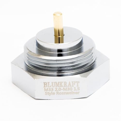 BLUMKRAFT ROSSWEINER M33x2 a M30x1.5 - Adaptador de radiadores para termostato/cabeza termostática M30x1.5 macho