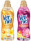 VERNEL Weichspüler-Set 2x 37 Waschladungen (74WL) Aromatherapie 1x Bezaubernde Magnolie & 1x Sinnliche Frangipani, langanhaltender Wäscheduft mit ätherischen Ölen für 24/7 Frische