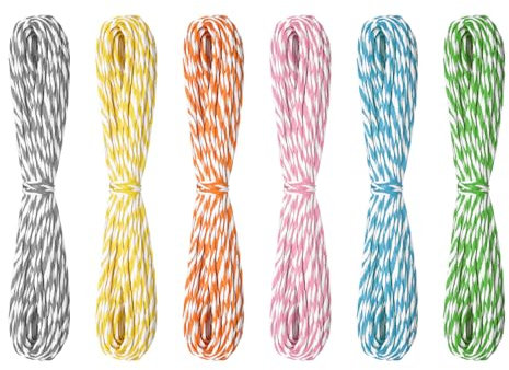 6 Faisceaux x 10 Mètres Ruban de Papier Ficelle de Papier Multicolore Cordon de Papier de Couleur Cordon de Papier Décoratif pour Emballage Cadeau Décor de Fête de Festival (April)