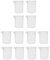 Medición de la jarra de jarra de vasos de vaso de vaso de plástico 250 ml de vaso de precipitados graduados para líquidos de cocina 12pcs, jarra de medición
