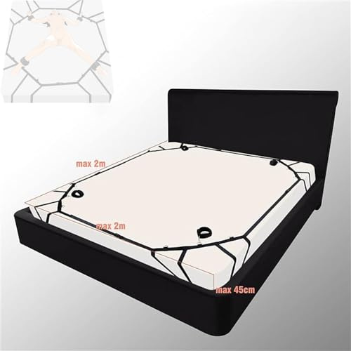 1 juego de tirantes ajustables de cuerda de nylon negro para juego de cama de yoga
