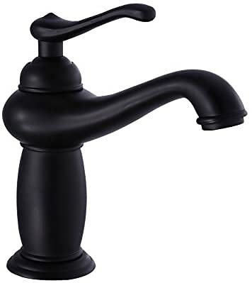 WABVAB Rubinetti,Rubinetti,Rubinetto Monocomando Rubinetto Monoforo Tutti Rubinetto Satinato Opaco Rubinetto per Lavabo ad Alto Palo Rubinetto Quadrato per Acqua Calda Eda/A/un