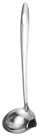 Stainless Steel Soup Spoon Long Handle Soup Fat Oil Separator Ladle Skimmer Spoon Kitchen Restaurant