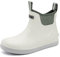 Jesindr Stivali di gomma da uomo, protettivi, impermeabili, antiscivolo, traspiranti, neri, stivaletti Chelsea, originali alla moda, di base, bianco, 46 EU