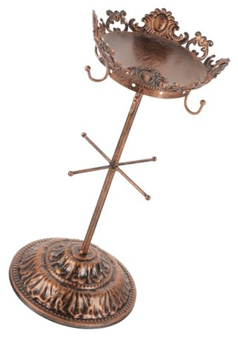 TOGEVAL Metall Schmuckständer Doppellagig Für Halsketten Ringe Ohrringe Halterung Aus Eisen Für Kommode Tisch Badezimmer Schlafzimmer Organizer Aufbewahrung