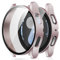 Amizee 2 Pièces Coque Compatible avec Samsung Galaxy Watch 7 44mm avec Protection Écran, Ultra Mince Étui Dur de Anti-Rayures Verre Trempé Écran Coque pour Galaxy Watch 7 (Or Rose/Clair)