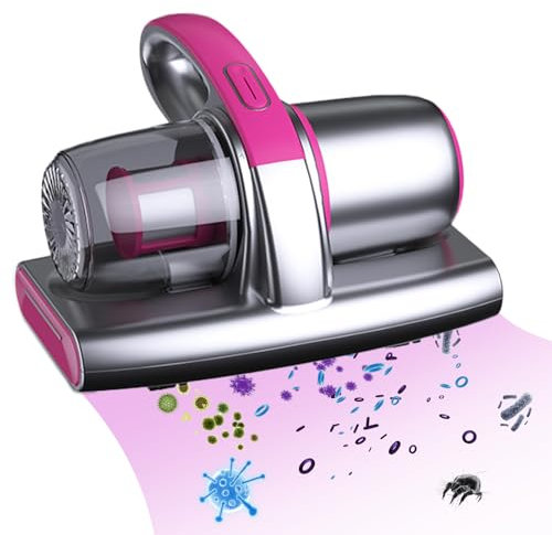 Yaasier Milbensauger für matratzen, 8000pa Kabellos Matratzensauger mit UV Licht & HEPA Dauerstaubbehälter Milbenstaubsauger, Tragbarer Milbenstaubsauger für Textil/Sofa/Matratze