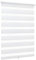 Sekey Doppelrollo Klemmfix ohne Bohren Doppelrollo Duo Rollo Schnurlos Rollo Faltrollo 80x210cm, Weiß