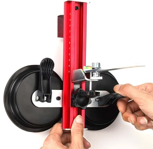 Rainorning Support de Niveau Mural à Ventouse Sans Perforation, Support de Mesure Horizontale Laser Infrarouge (Double Ventouse)
