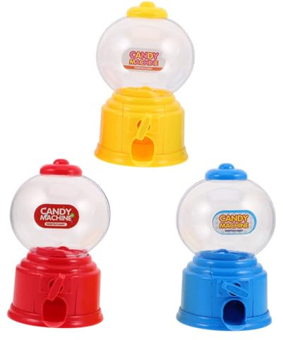 Warmhm 3 pezzi Distributore Mini Macchina per Dolci Colorata per Scrivania Scatola per Snack e Idea per Compleanni e Feste