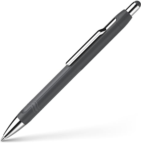 Schneider 138621 Epsilon Druckkugelschreiber (Strichstärke XB, Schreibfarbe: blau, dokumentenechte Mine) graphite