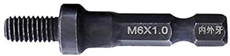 1/4 Zoll Sechskantschaft Adapter Gewinde Bohrfutter Adapter A - M6 x 1,0, M6 x 1,0