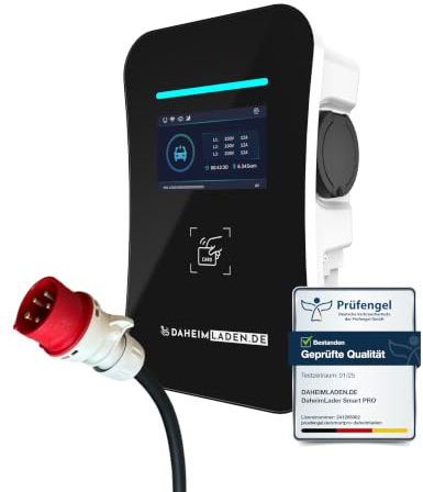 DAHEIM LADEN.DE Smart PRO+ Wallbox 11kW ohne Ladekabel - mit 16A CEE Anschlusskabel - mit App, PV-Überschussladen, Lastmanagement, RFID, 14a