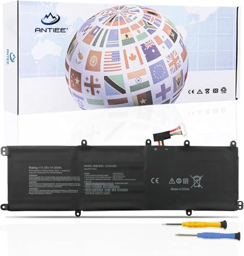 ANTIEE 50Wh C31N1622 Laptop Akku Kompatibel mit ASUS ZenBook UX530U UX530UQ UX530UX UX530 UX3430UA PC Portable 0B200-02390000 31CP5/70/81 0B200-02390200 0B200-02390300 11.55V