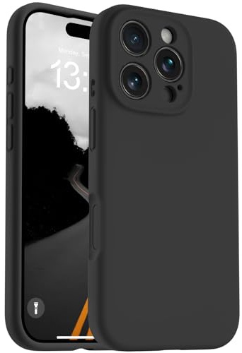 OTOFLY Magnetic for iPhone 16 Pro Case,Compatible with Magsafe,Classic Liquid Silicone Mobile Phone Case,Integrated Camera Control Button,Anti-Scratch Microfiber Lining, Black