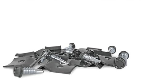 Fixation murale pour grillage rigide - sachet de 10 pièces (Gris Anthracite)
