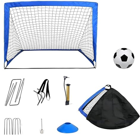 TFAOYS But de football pliable robuste avec filet en polyester robuste et tiges en fibre de verre pour les sports d'équipe et les meilleurs joueurs de football juvéniles