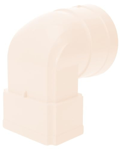 KALLORY Adattatore per Drenaggio Piovana per Grondaia Quadrato a Tondo in Plastica Bianco, Facile da Installare e Trasportare, Connettore per Sistemi di Grondaie
