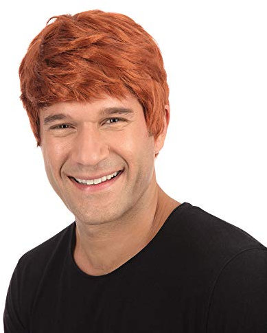 Bristol Novelty BW067 Perücke für Herren Kurz Rotblond, Ginger, Einheitsgröße Halloween